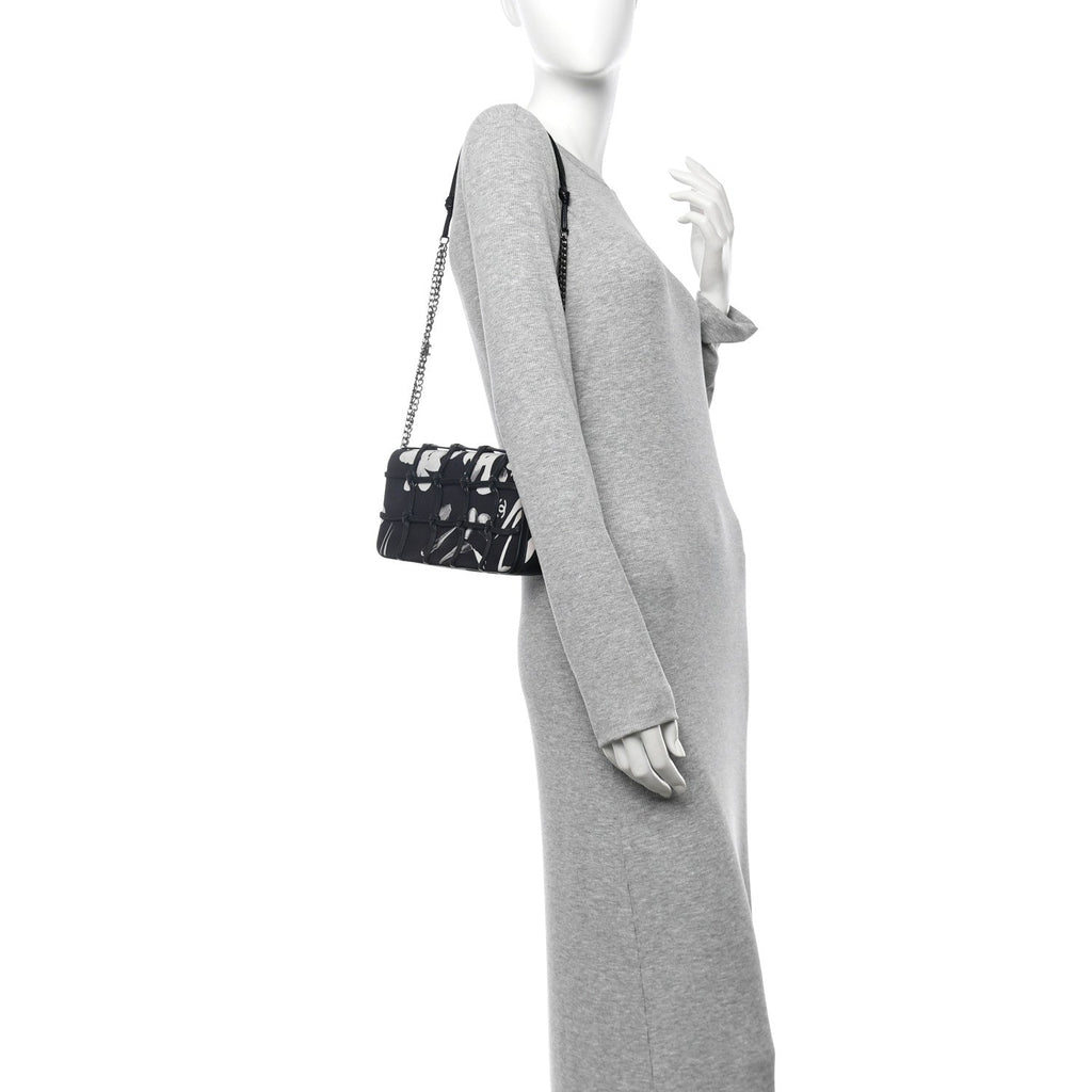 Chanel Silk Lambskin Tahiti Timeless Flap Navy White