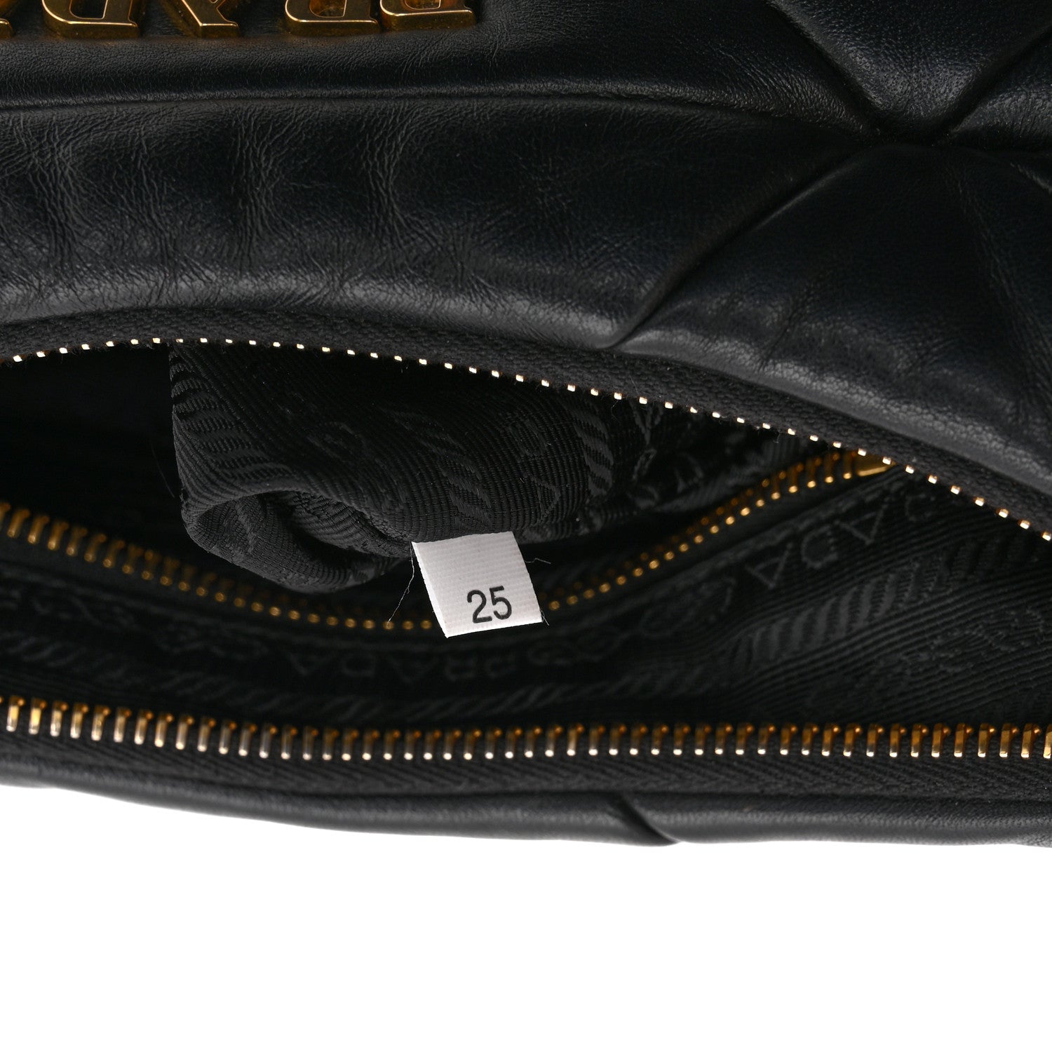 Prada Nappa Triangle Quilted Patchwork System Bag Black