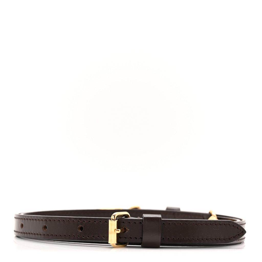 Louis Vuitton Calfskin 16mm Adjustable Shoulder Strap Brown