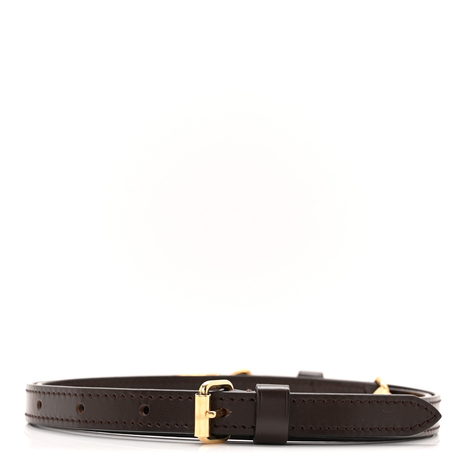 Louis Vuitton Calfskin 16mm Adjustable Shoulder Strap Brown