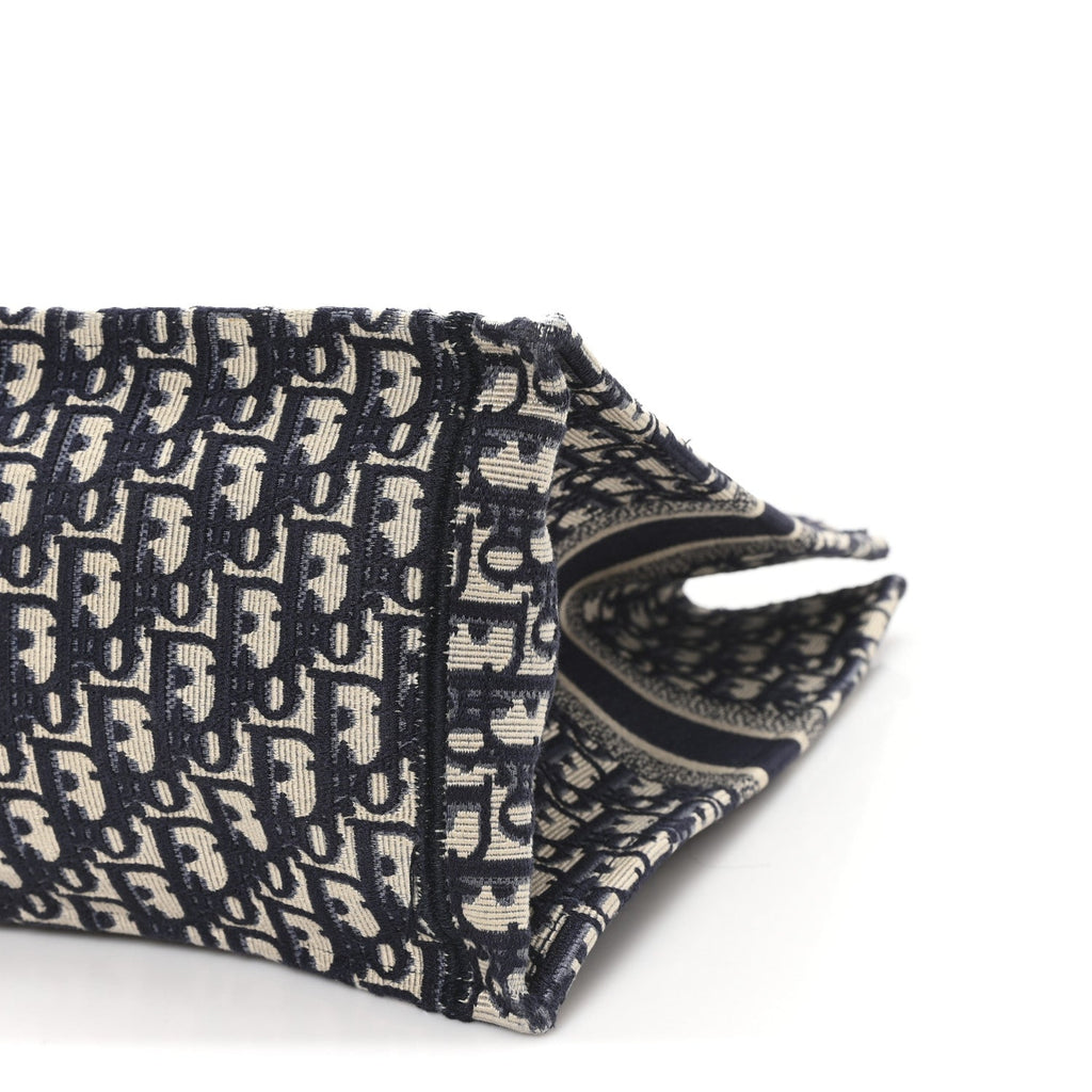 Christian Dior Oblique Large Book Tote Blue Multicolor