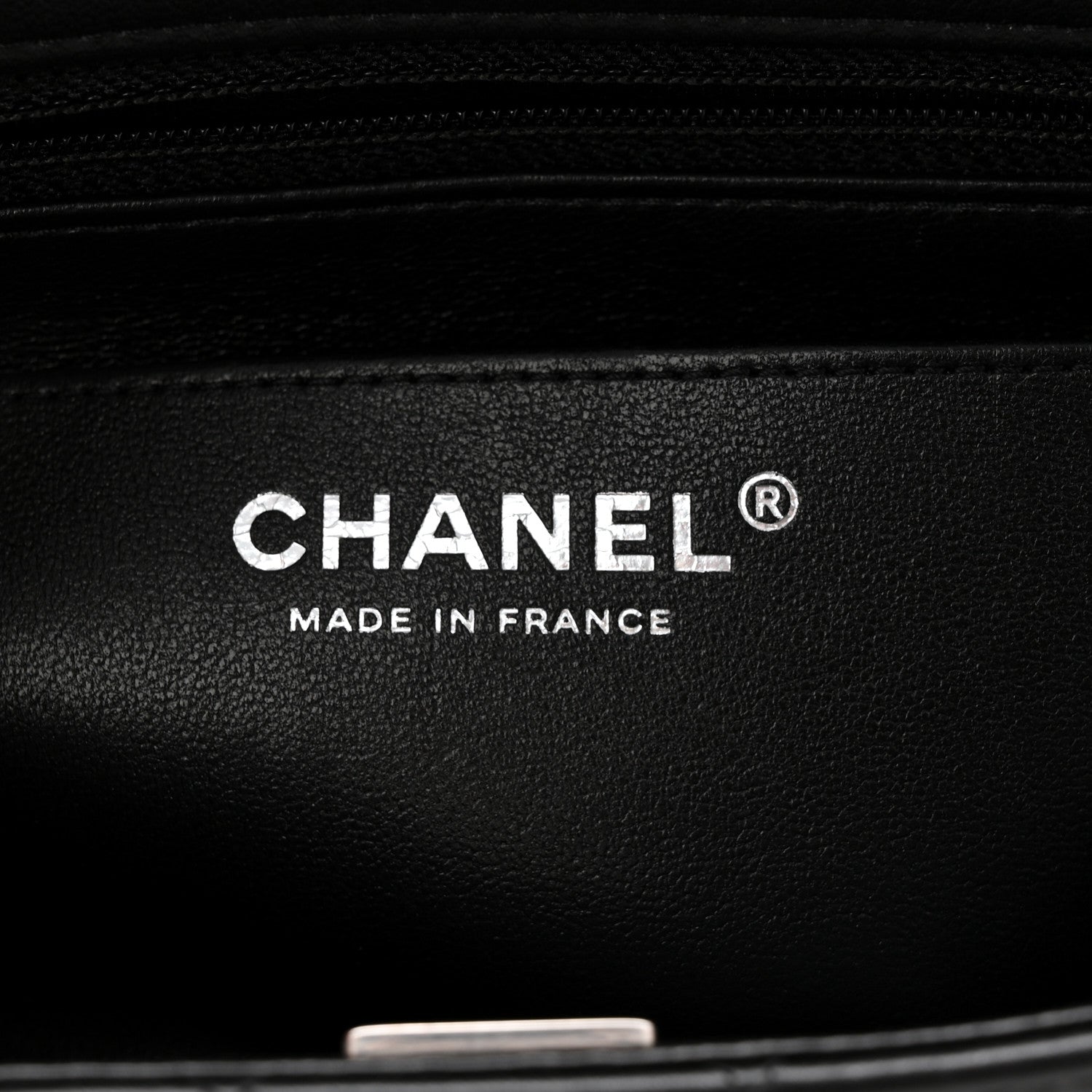 Chanel Lambskin Quilted Mini Rectangular Flap Black