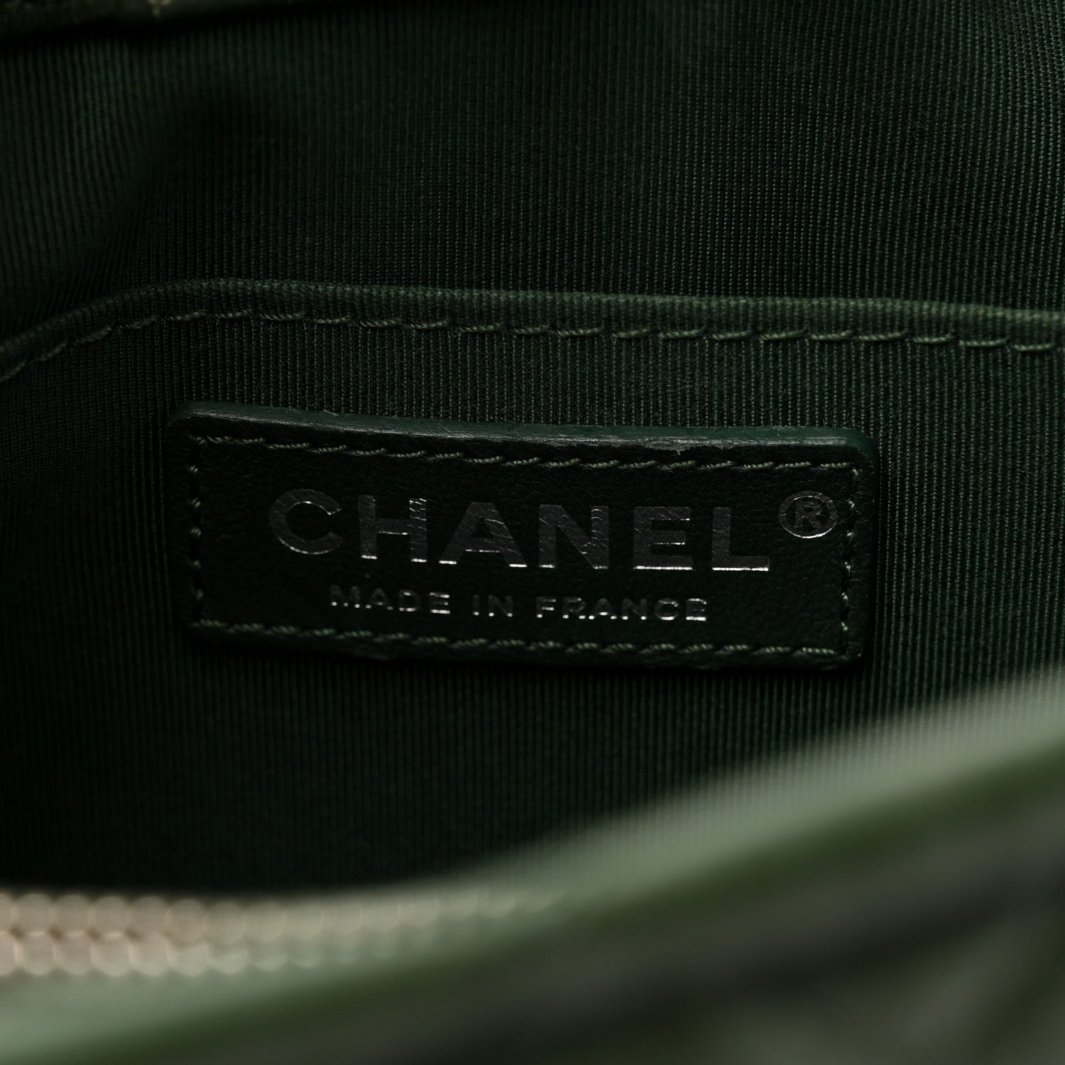 Chanel Aged Calfskin Quilted Large Working Vibe Camera Case Khaki