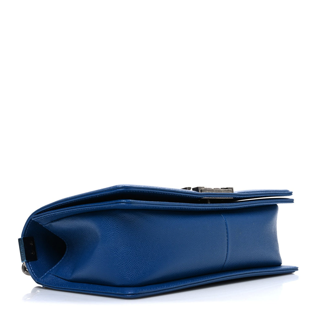 Chanel Caviar Quilted Medium Boy Flap Dark Blue