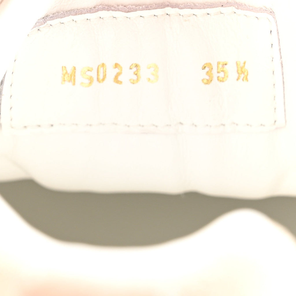 Louis Vuitton Suede Mesh Run Away Sneakers 35.5 White Grey