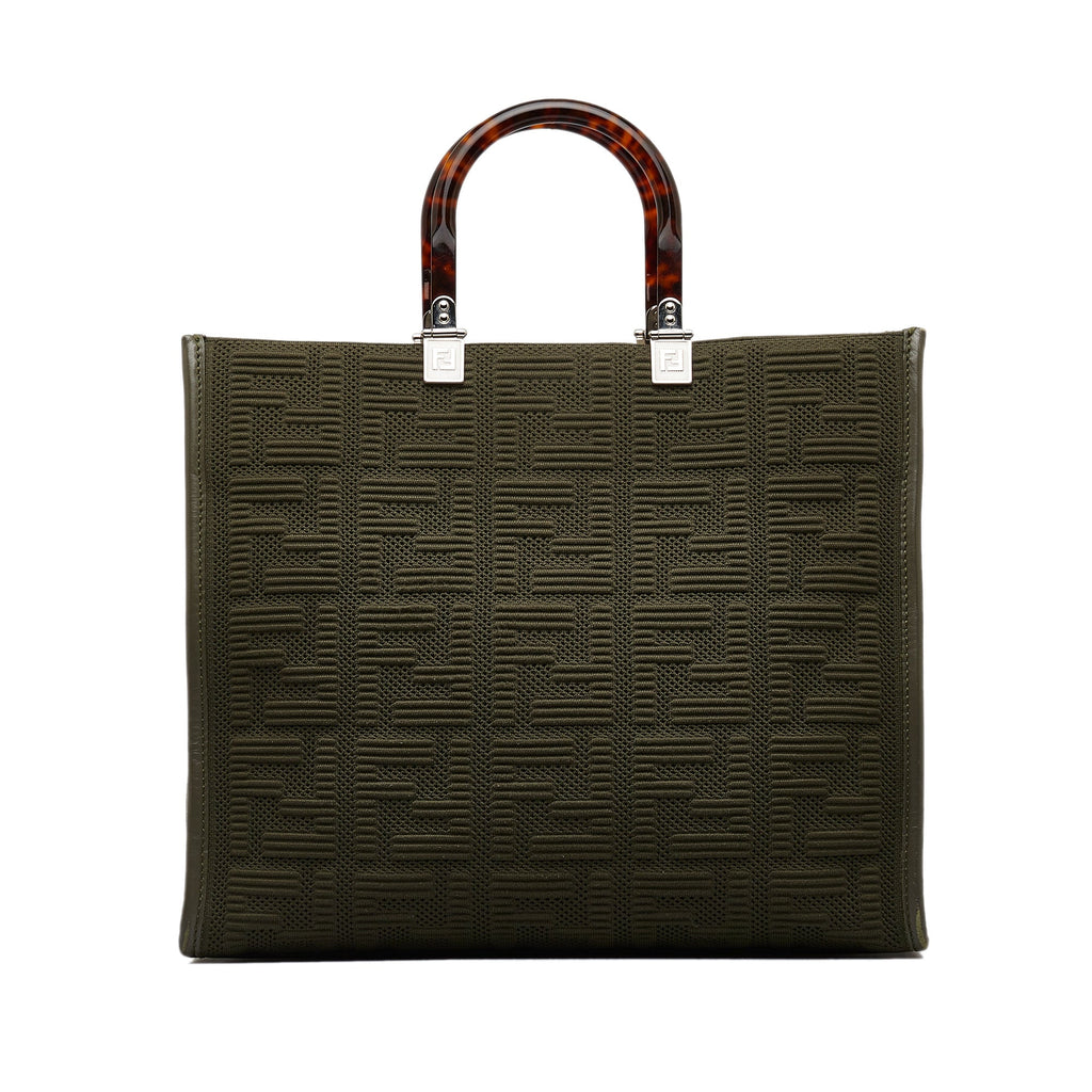 FENDI Medium Zucca Sunshine Shopper Tote Satchel