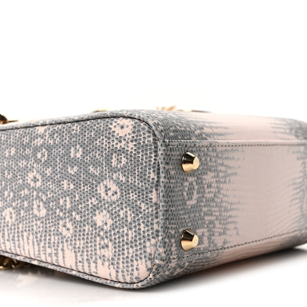 Christian Dior Lizard Ombre Mini Lady Dior Light Pink