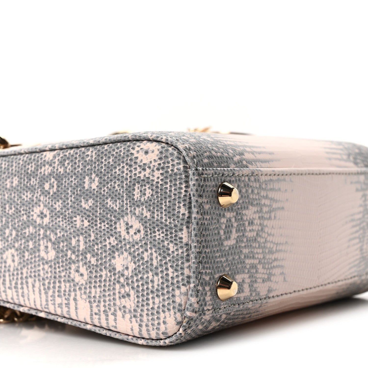 Christian Dior Lizard Ombre Mini Lady Dior Light Pink