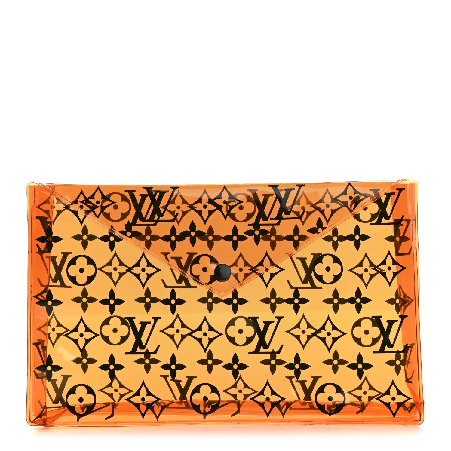 Louis Vuitton PVC Monogram Printed Envelope Pouch Orange