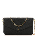 Louis Vuitton Empreinte Pochette Felicie Chain Wallet Black