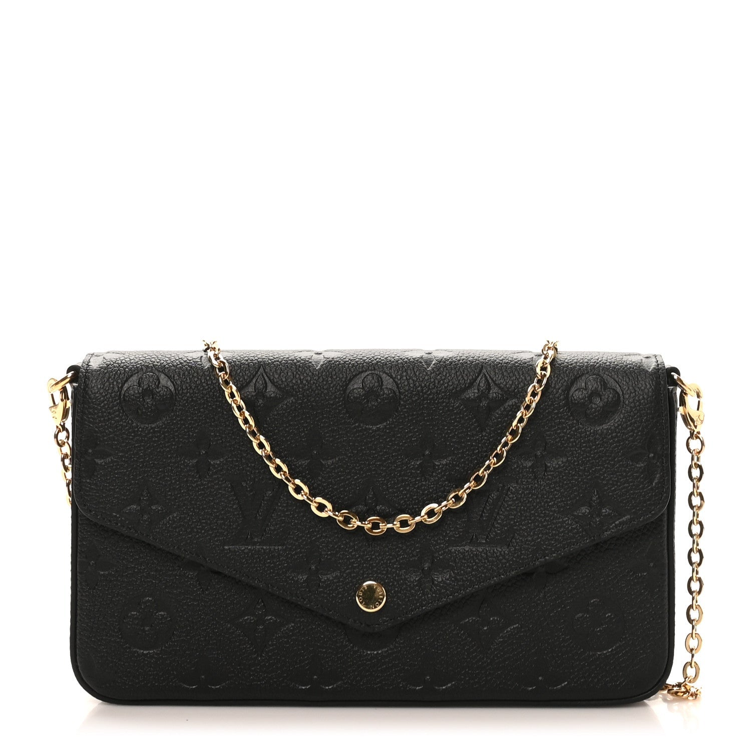 Louis Vuitton Empreinte Pochette Felicie Chain Wallet Black