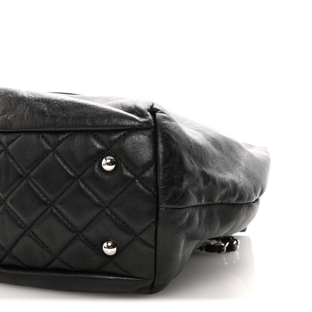 Chanel Calfskin Large Trianon Tote Black