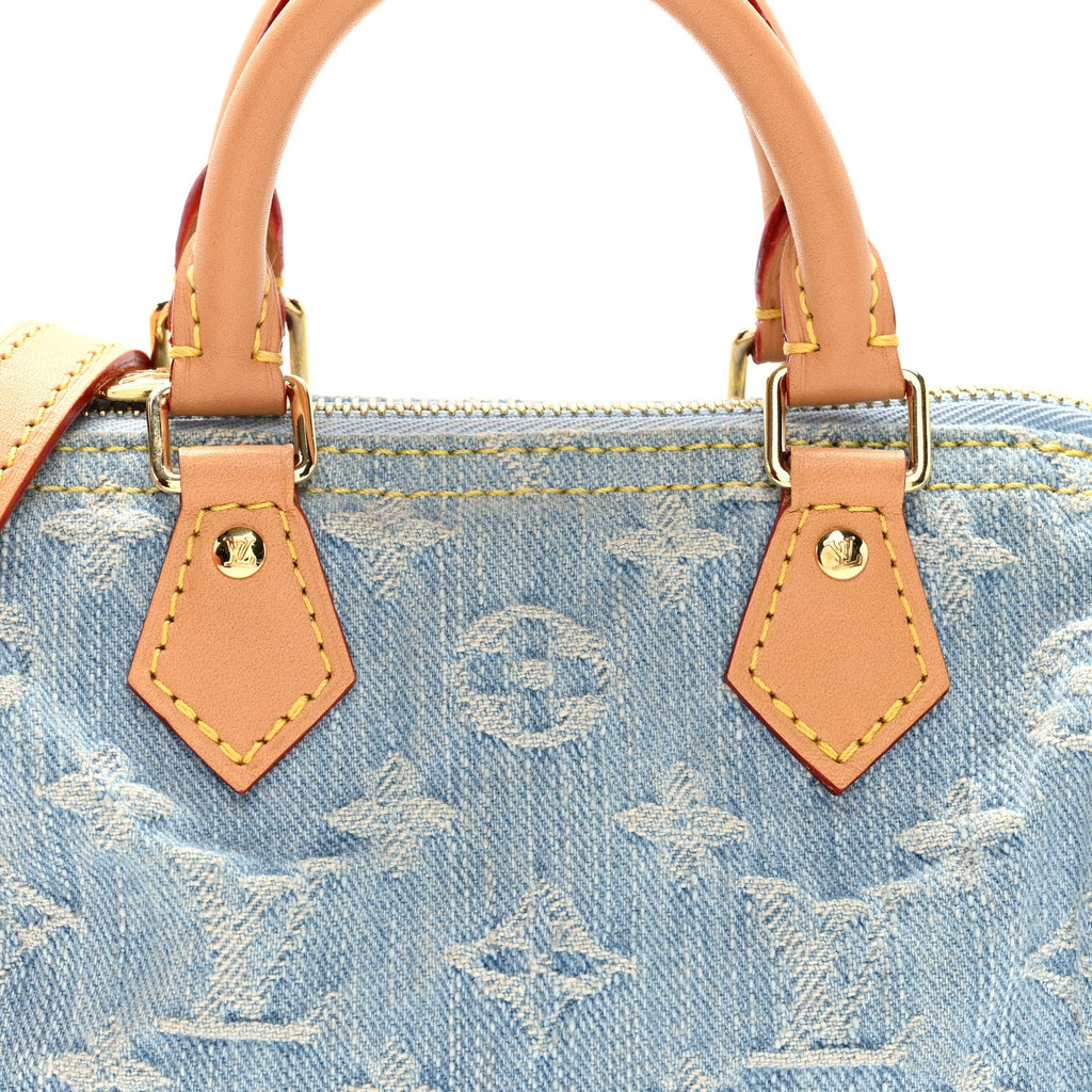 Louis Vuitton Monogram Denim Nano Speedy Sky Blue