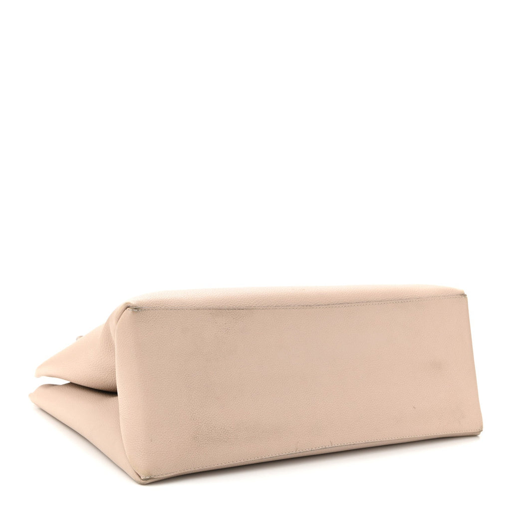 Louis Vuitton Grained Calfskin Lockme Shopper Greige