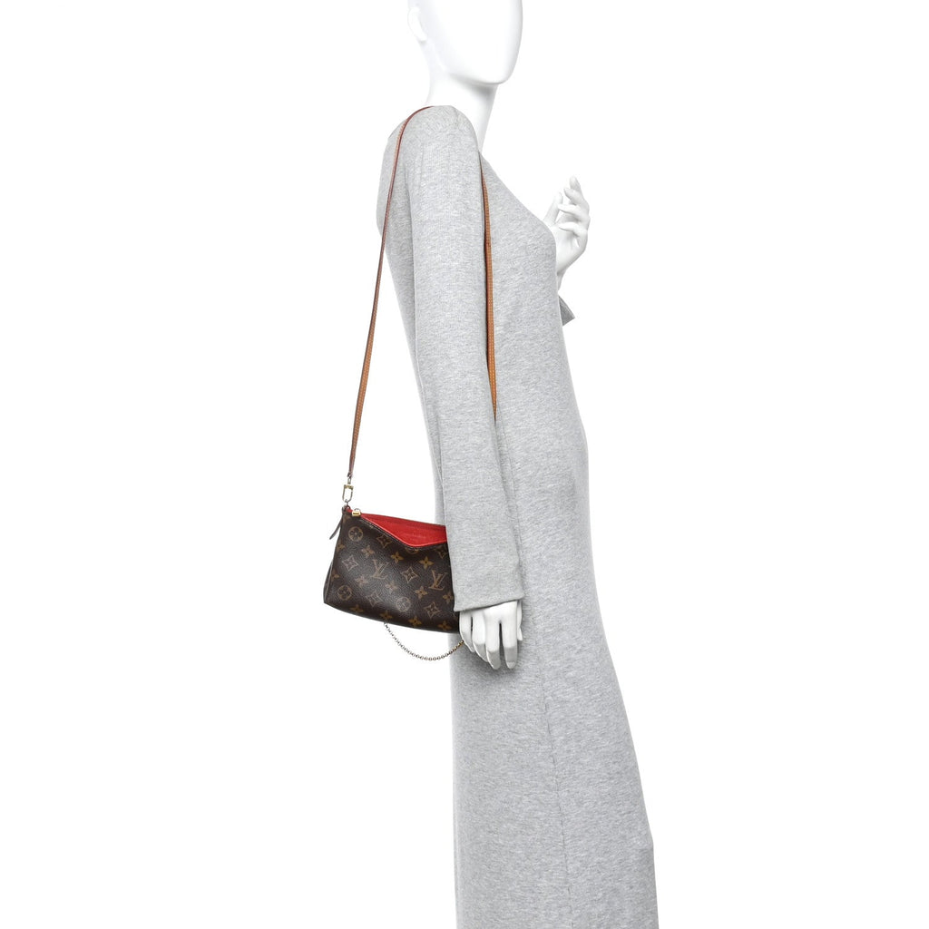 Louis Vuitton Monogram Pallas Clutch Cherry