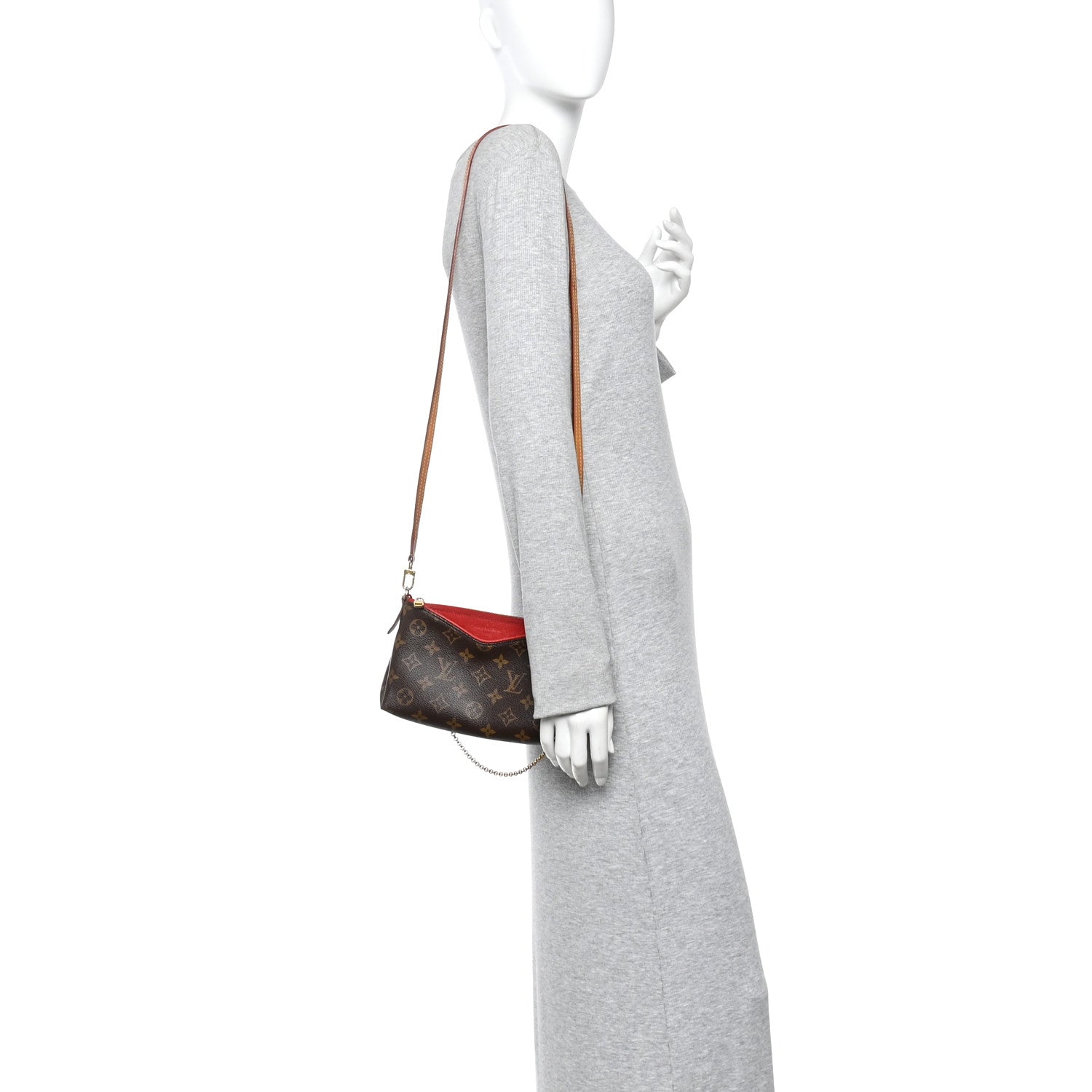 Louis Vuitton Monogram Pallas Clutch Cherry