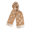 Louis Vuitton Wool Monogram LV Essential Scarf Beige