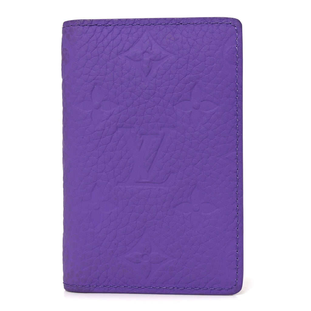 Louis Vuitton Taurillon Monogram Pocket Organizer Violet