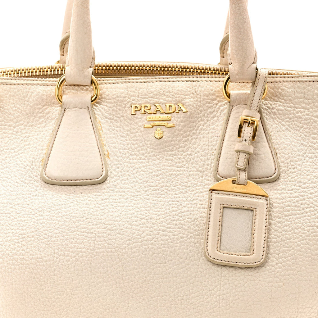 Prada Vitello Daino Tote Talco
