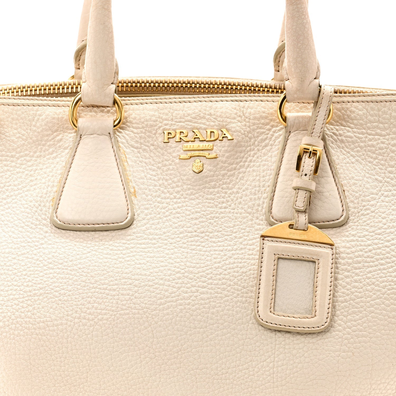 Prada Vitello Daino Tote Talco