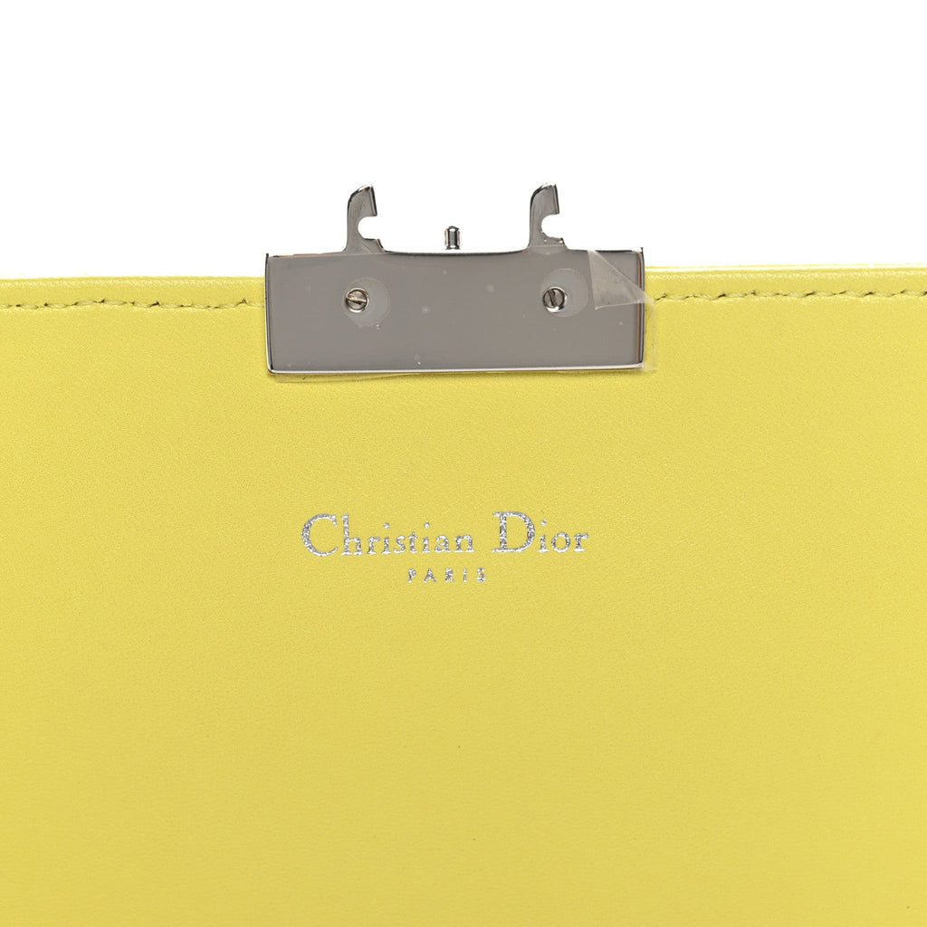 Christian Dior Lambskin Cannage Miss Dior Promenade Pouch Citron