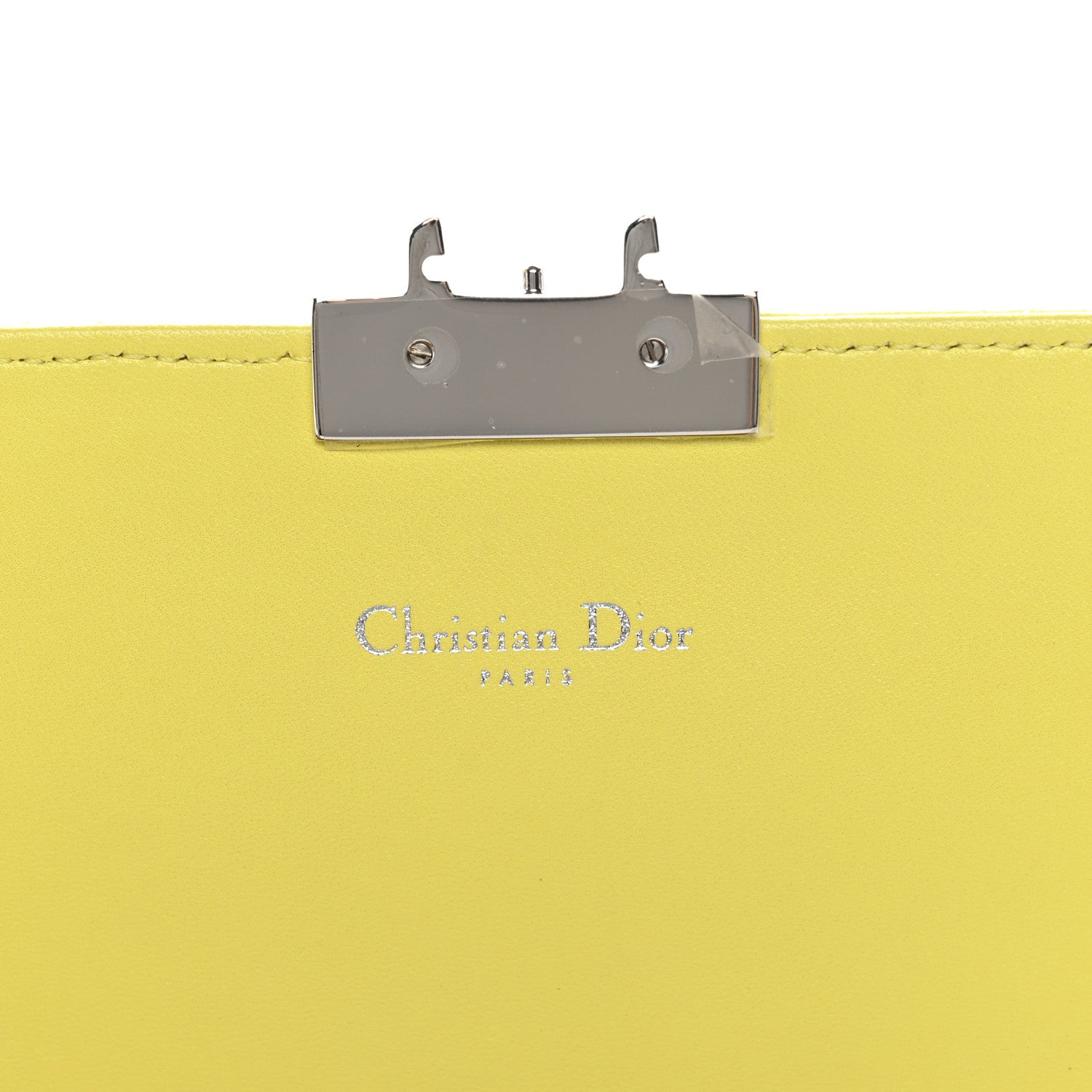 Christian Dior Lambskin Cannage Miss Dior Promenade Pouch Citron