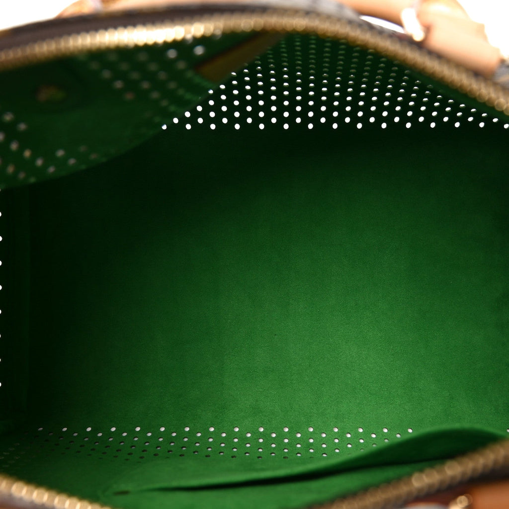 Louis Vuitton Monogram Perforated Speedy 30 Green