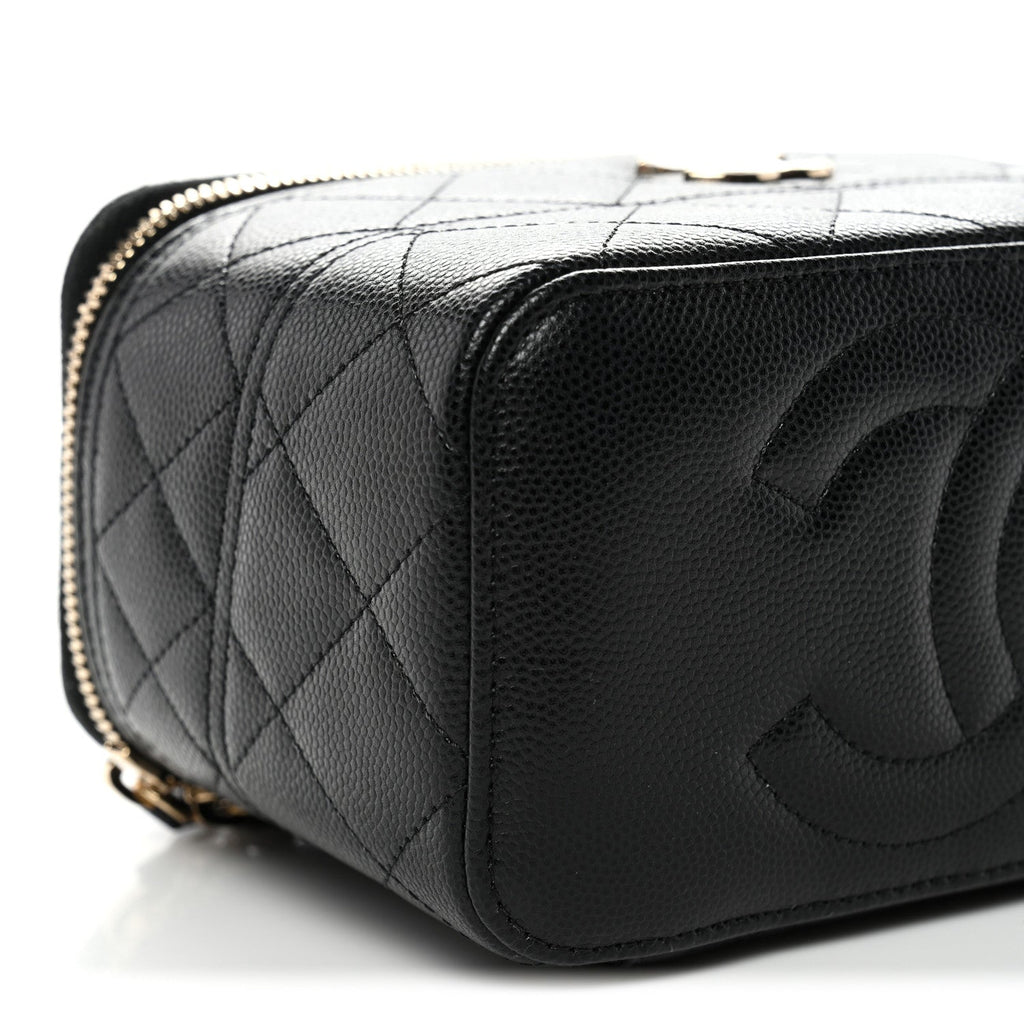 Chanel Caviar Quilted Trendy Handle Mini Vanity Black