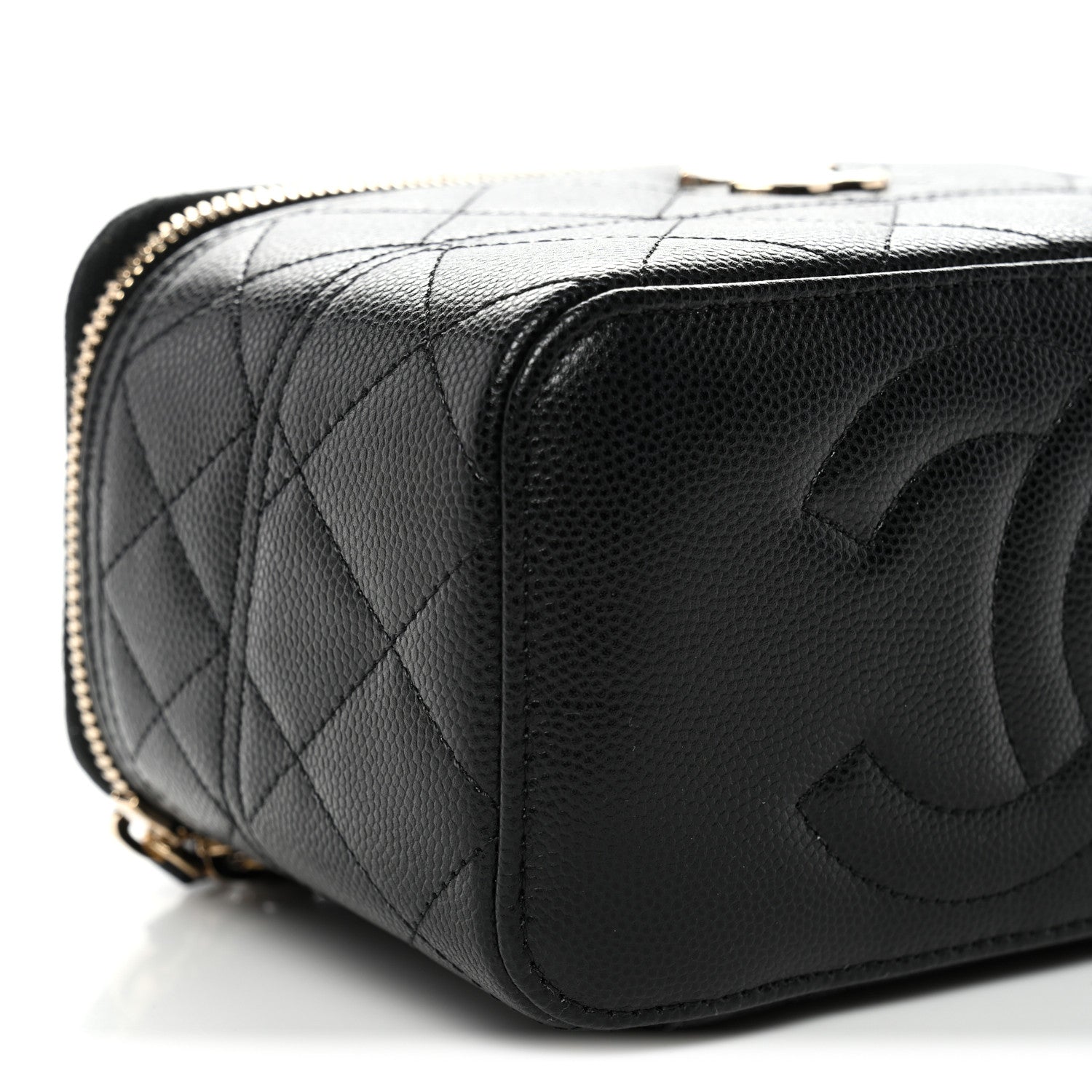 Chanel Caviar Quilted Trendy Handle Mini Vanity Black