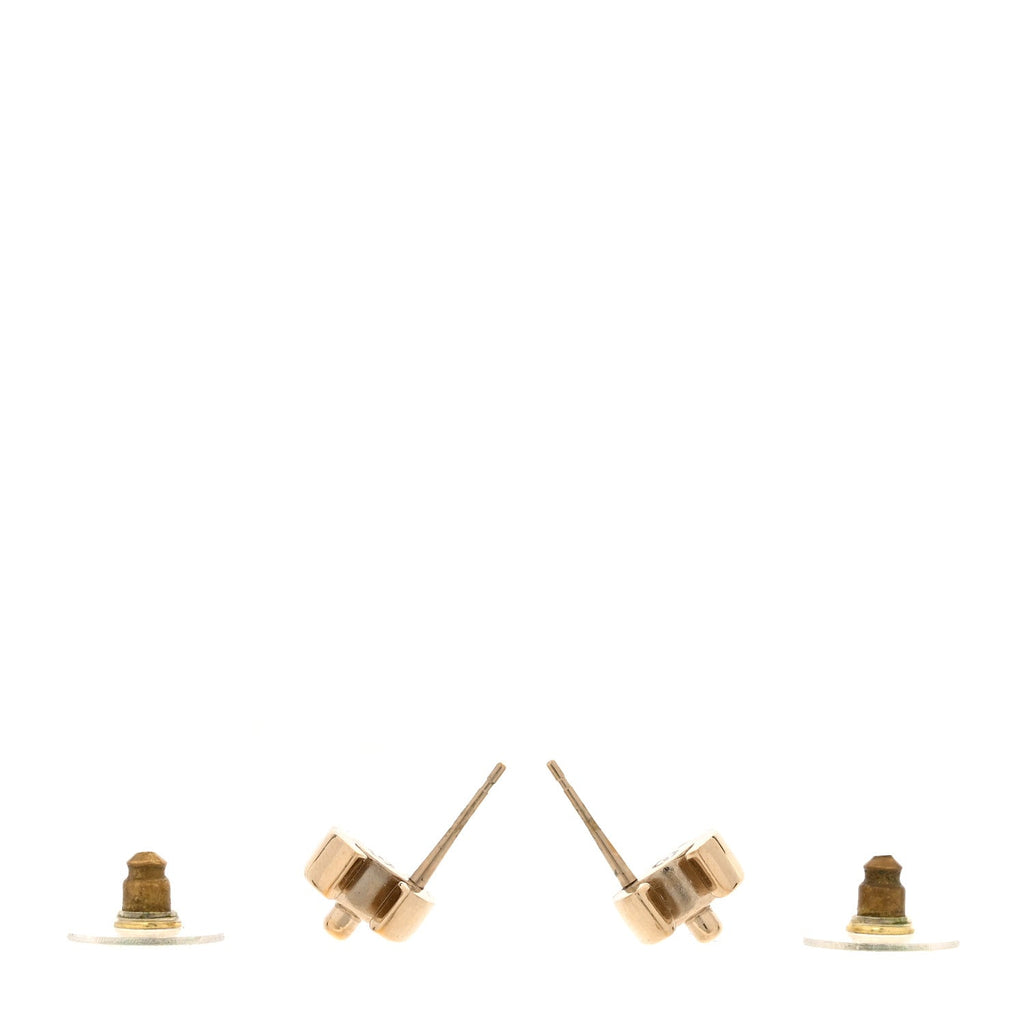 Metal CC Turnlock Earrings Gold