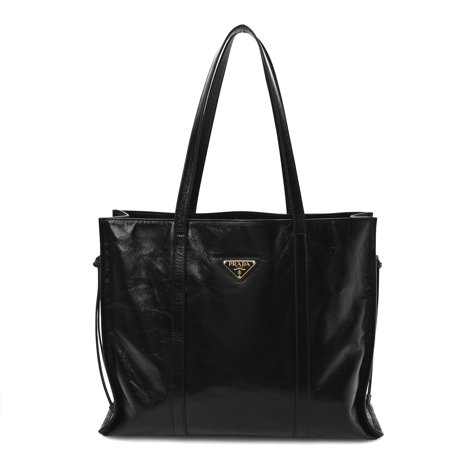 Prada Soft Lux Large Shopping Tote Black