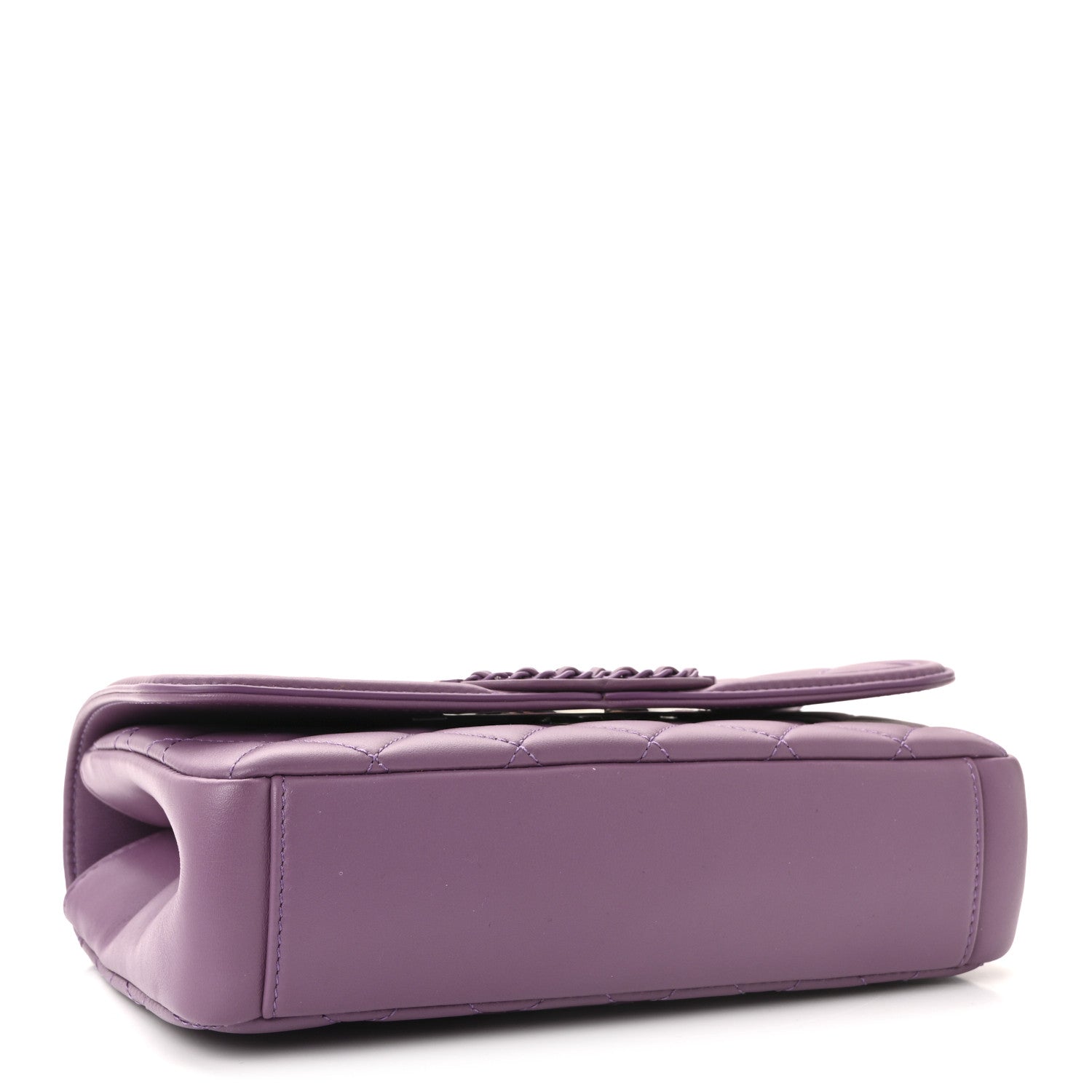 Chanel Lambskin Quilted Small CC Filigree Flap Purple