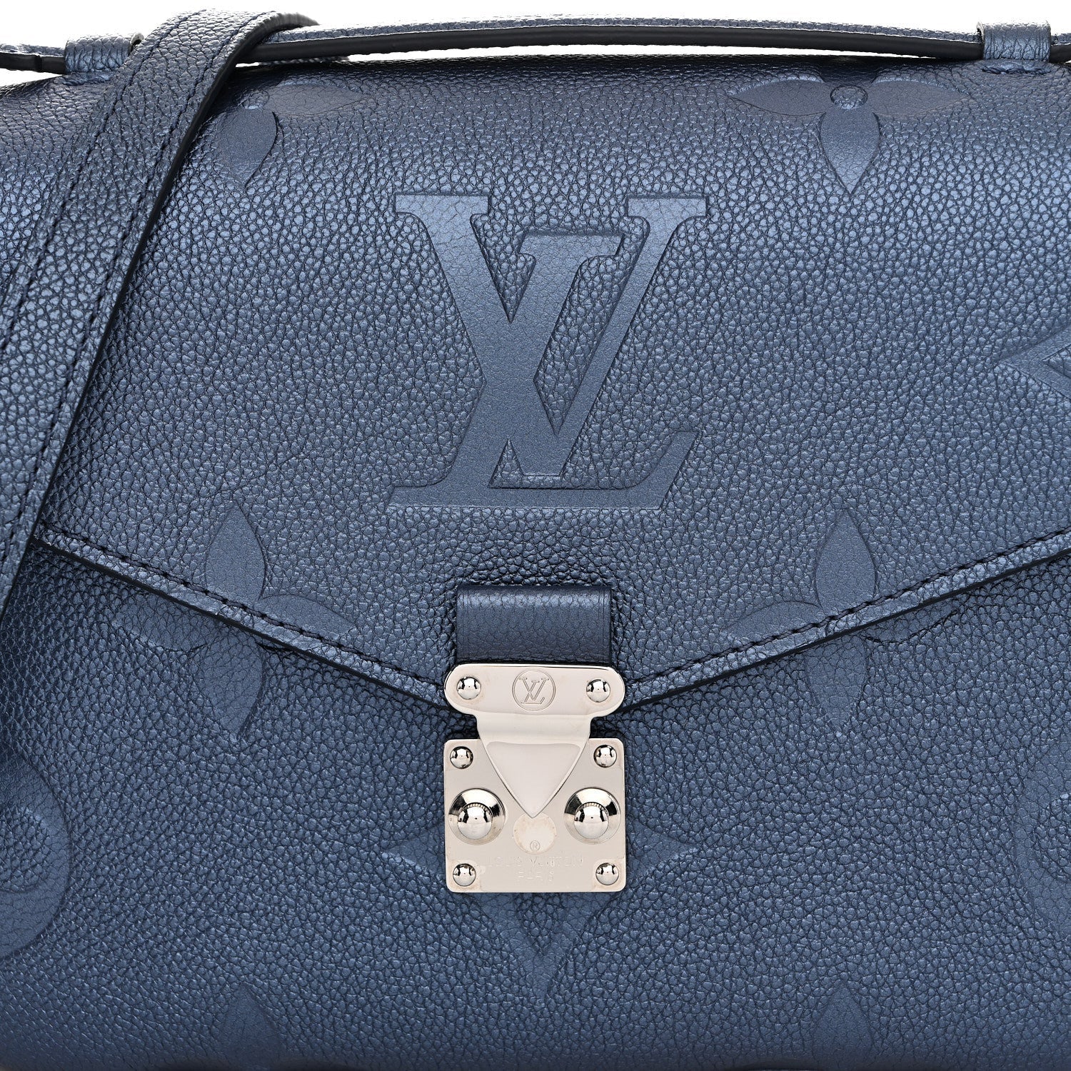 Louis Vuitton Metallic Empreinte Monogram Giant Pochette Metis Navy Nacre