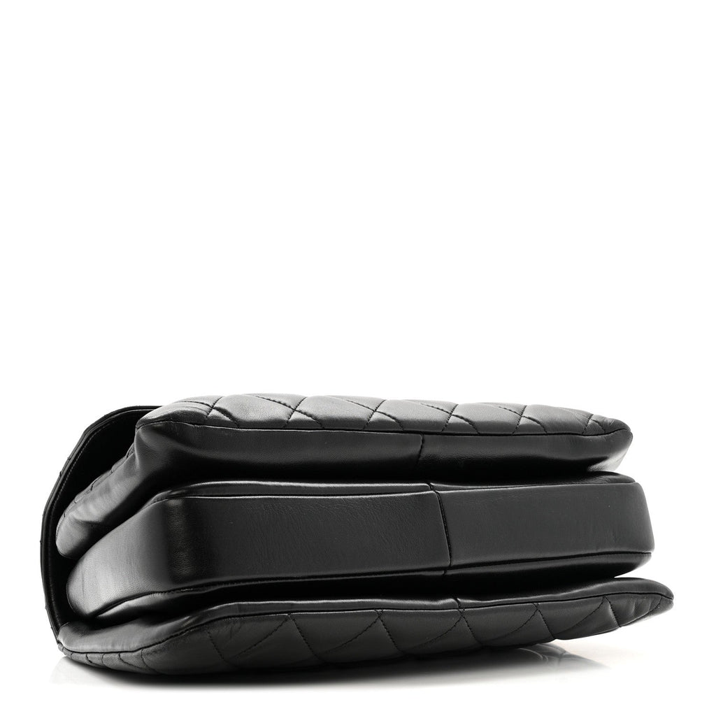 Chanel Lambskin Quilted Medium Trendy CC Flap Dual Handle Bag Black