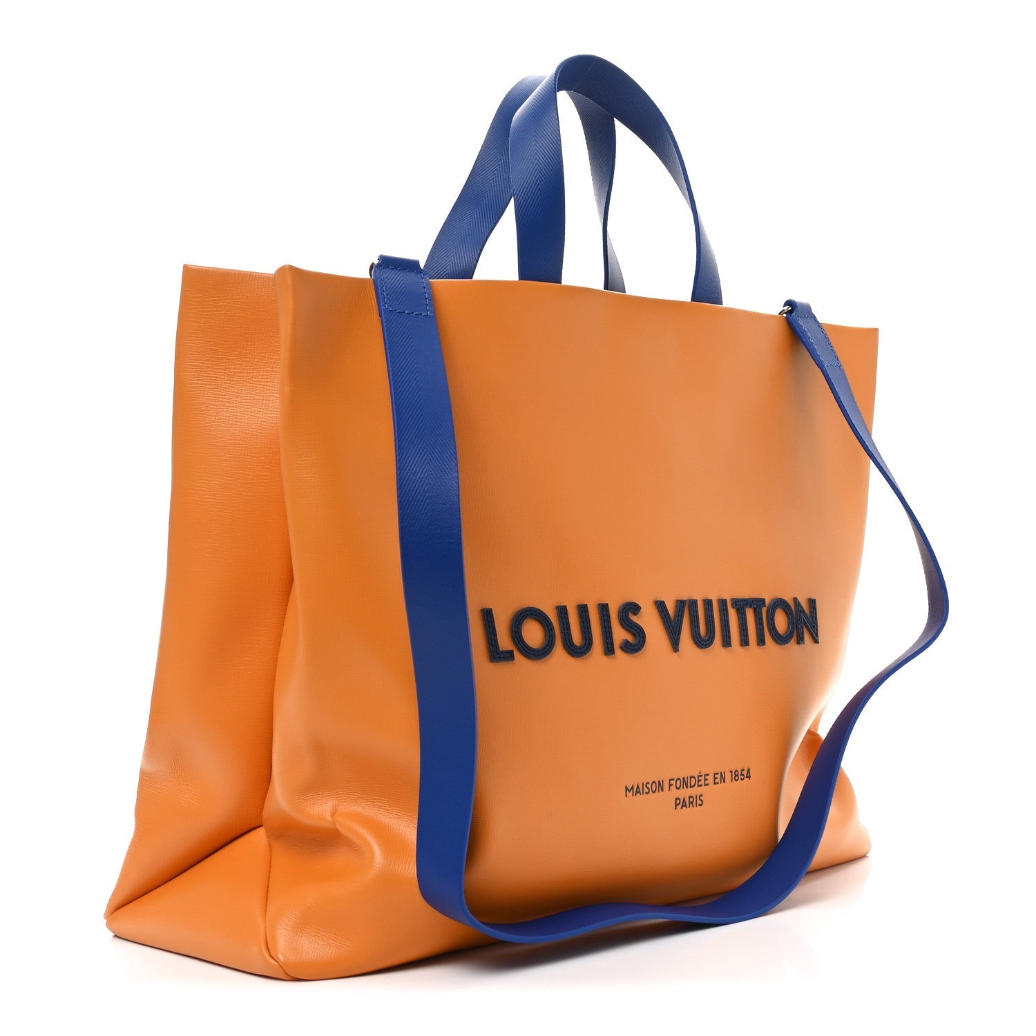 Louis Vuitton Cowhide Shopper Bag MM Safran