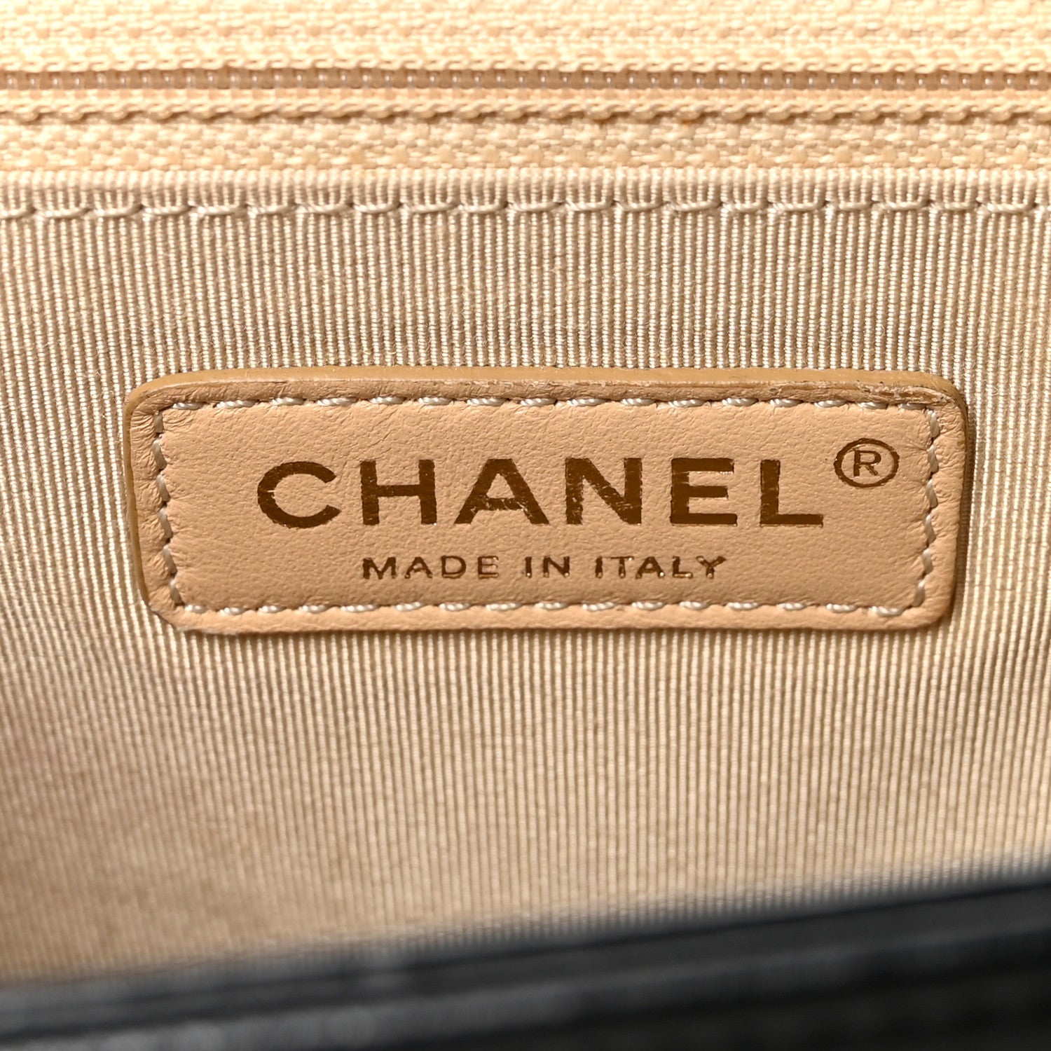 Chanel Grained Calfskin Quilted Large Label Click Flap Bag Black
