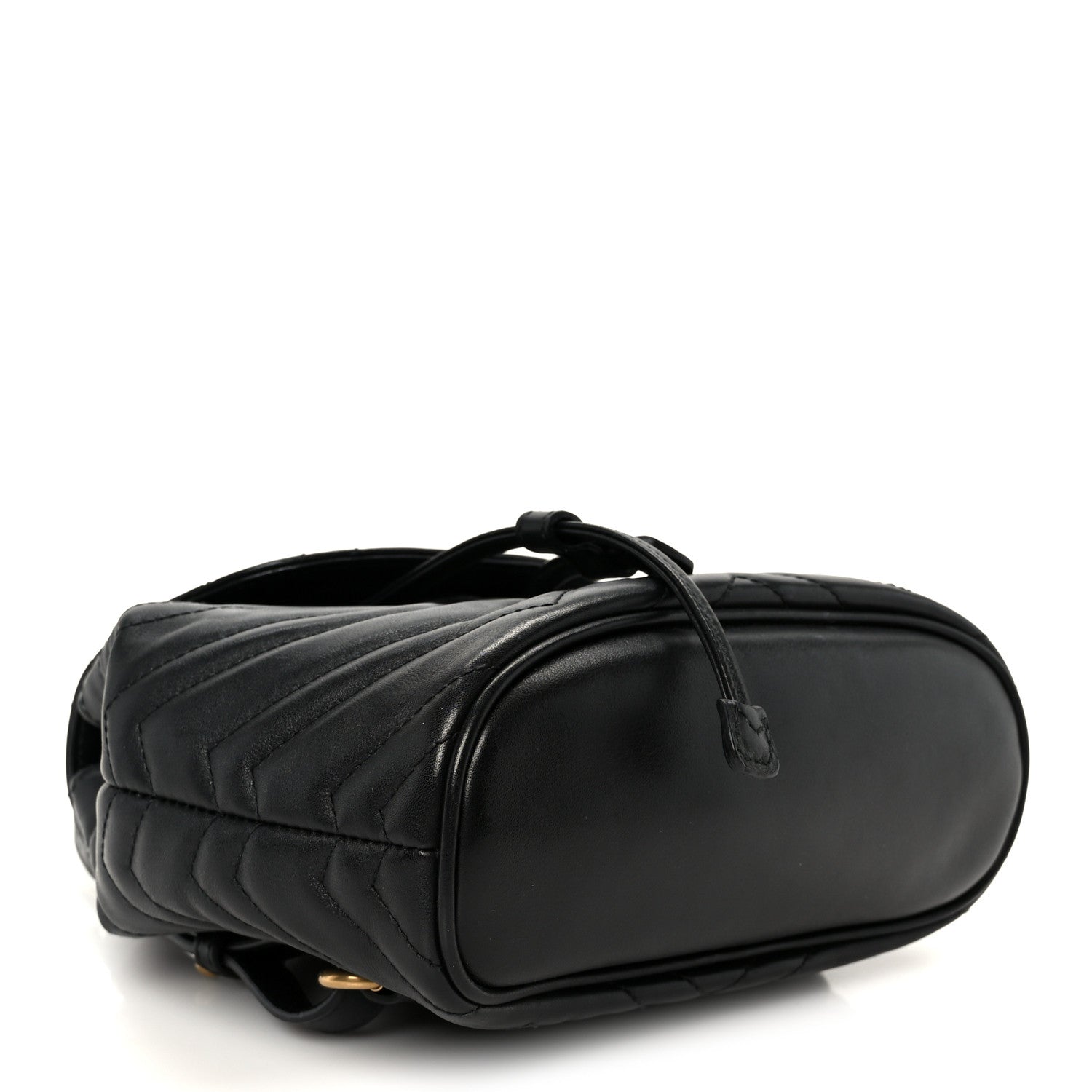 Gucci Calfskin Matelasse GG Marmont Flap Backpack Black