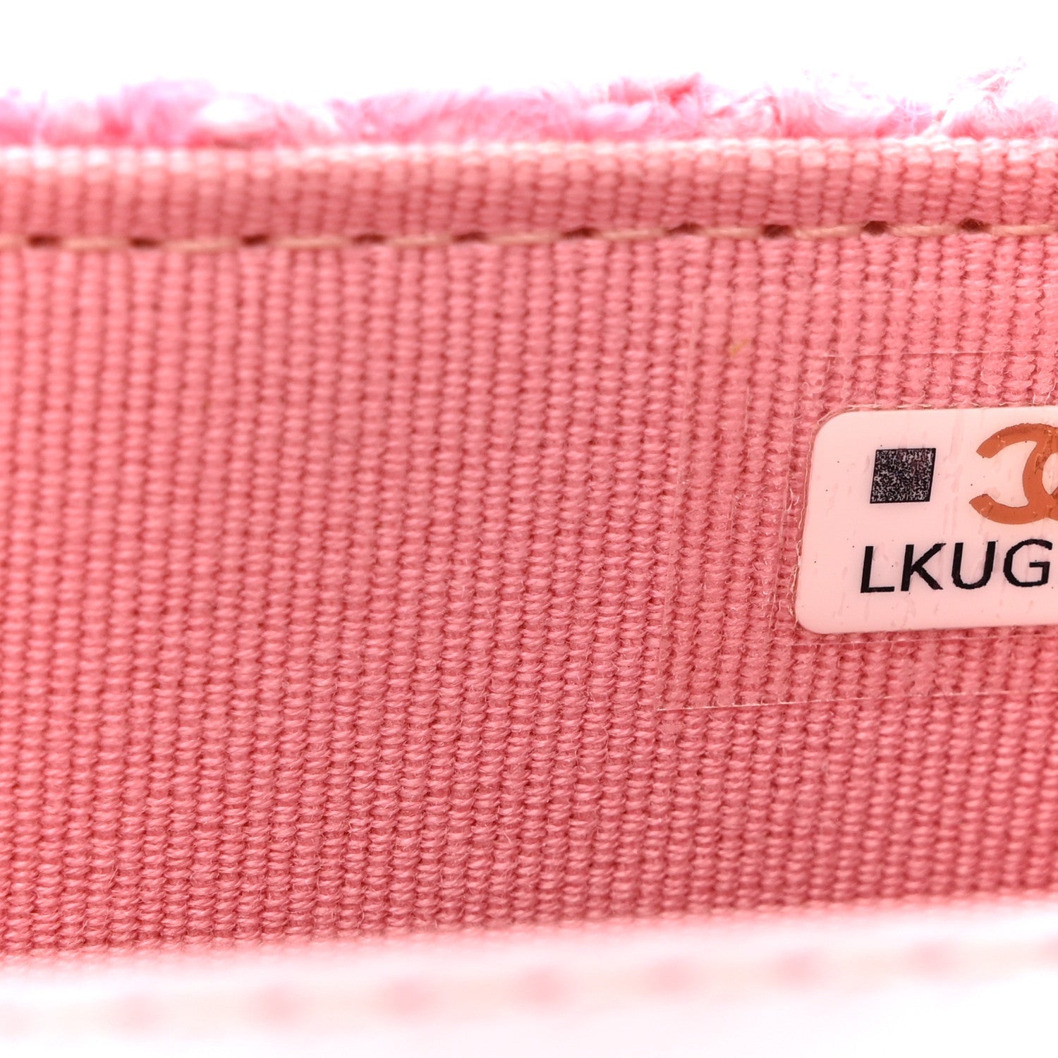 Chanel Tweed Quilted Flap Chain Waist Bag Pink