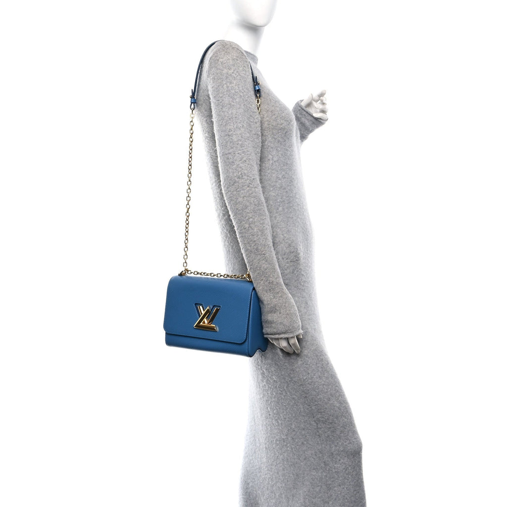 Louis Vuitton Epi Twist Shoulder Bag MM Blue Jean