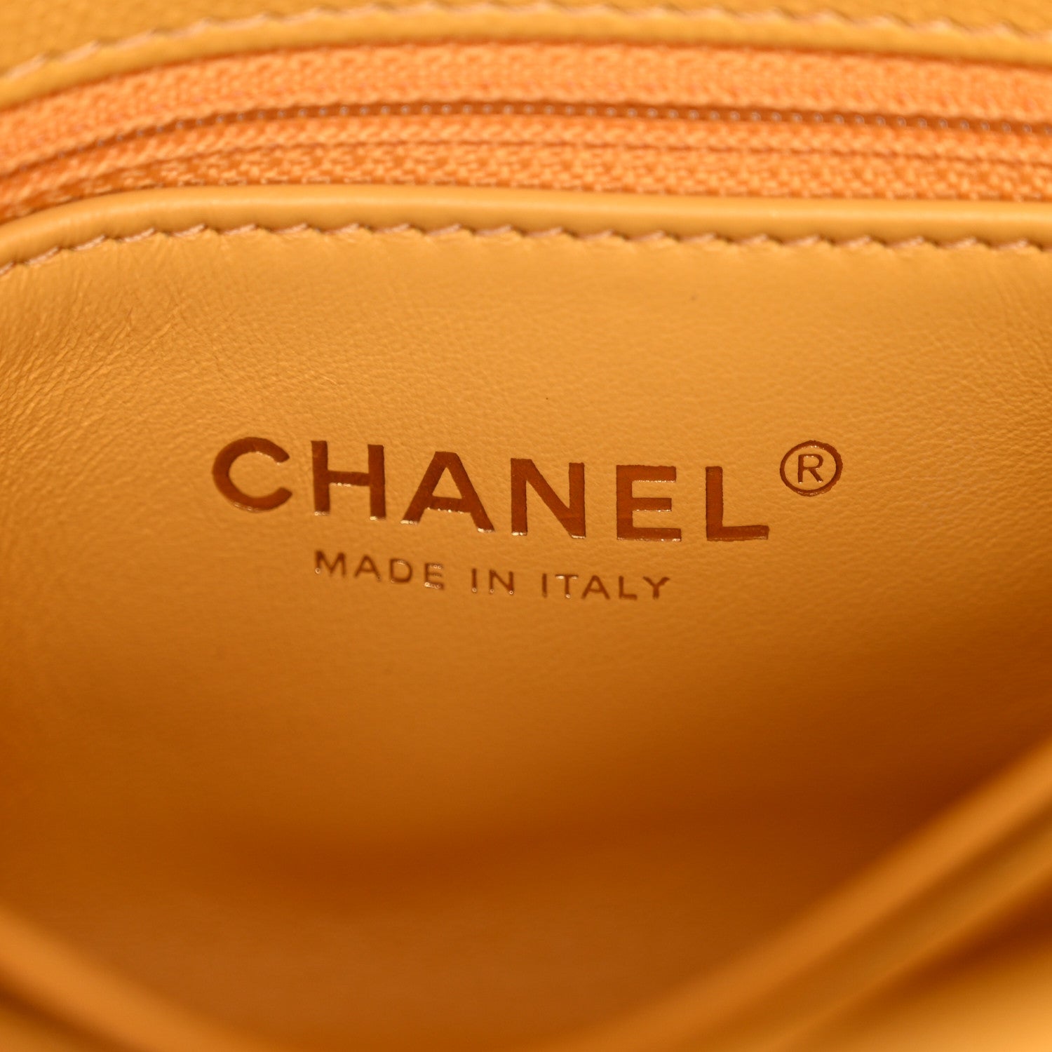 Chanel Caviar Lizard Embossed Quilted Extra Mini Coco Handle Flap Yellow
