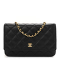 Chanel Caviar Quilted Wallet on Chain WOC Black