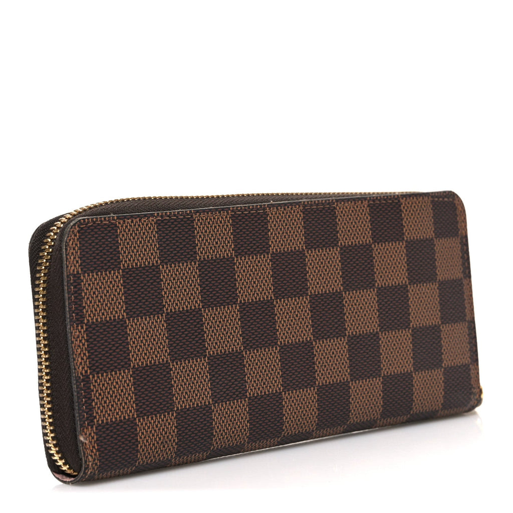 Louis Vuitton Damier Ebene Clemence Wallet Rose Ballerine