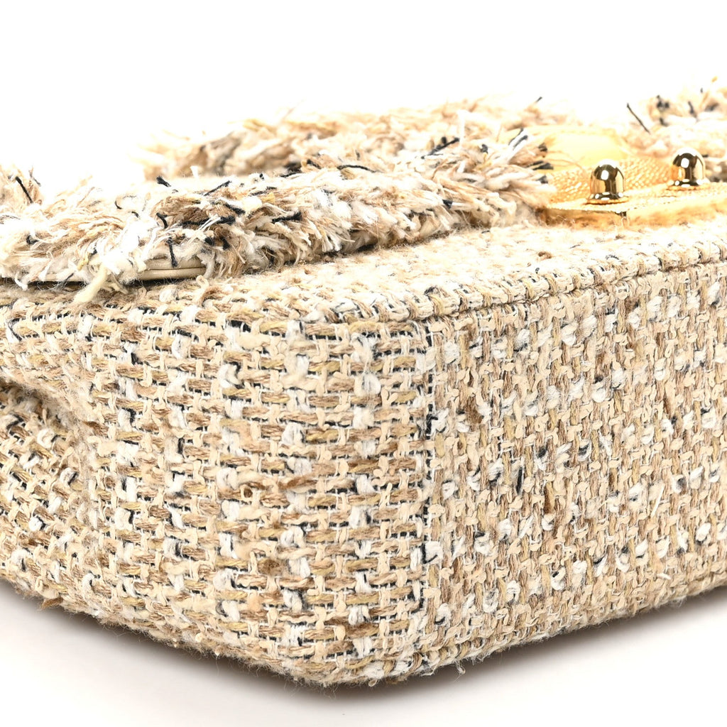 Christian Dior Tweed Medium Miss Dior Flap Beige