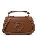 Gucci Roxy Calfskin Medium Blondie Top Handle Bag Brown