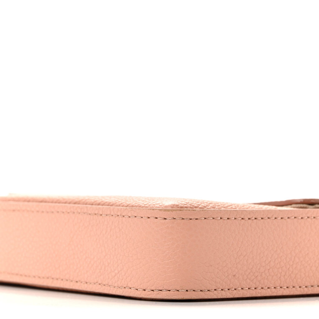 Louis Vuitton Empreinte Monogram Giant Felicie Pochette Chain Wallet Rose Trianon Creme