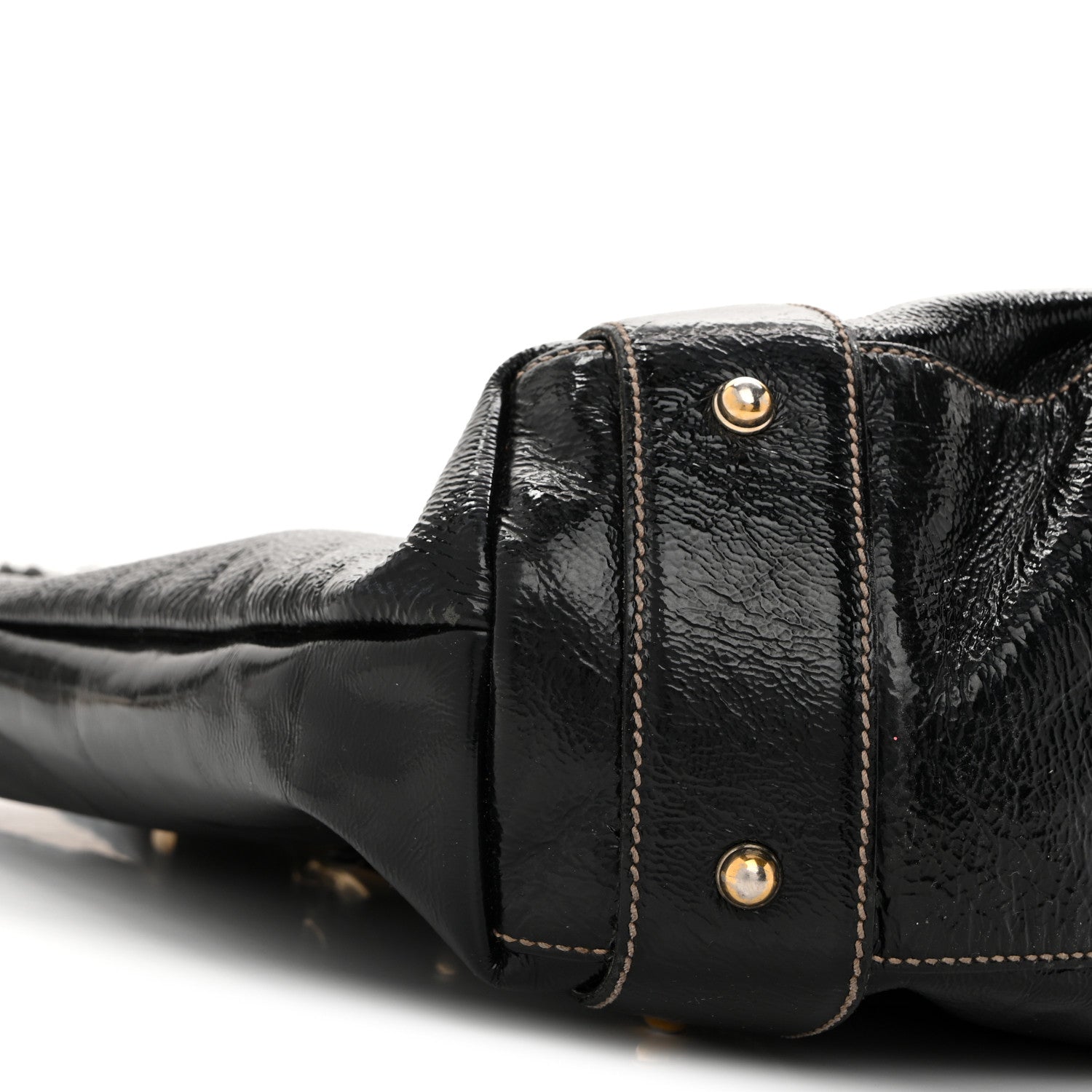 Gucci Patent Medium Pelham Shoulder Bag Black
