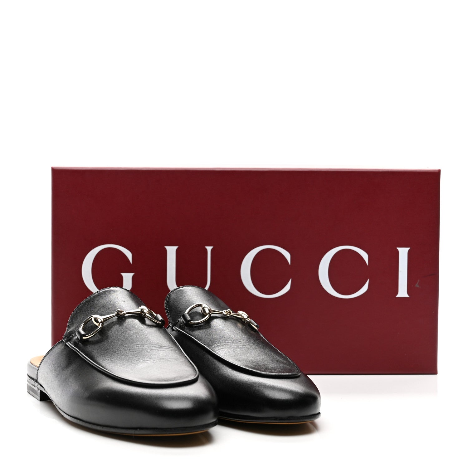 Gucci Calfskin Womens Princetown Slippers 36 Black