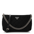 Prada Nylon Tessuto Impuntu Quilted Crossbody Bag Black