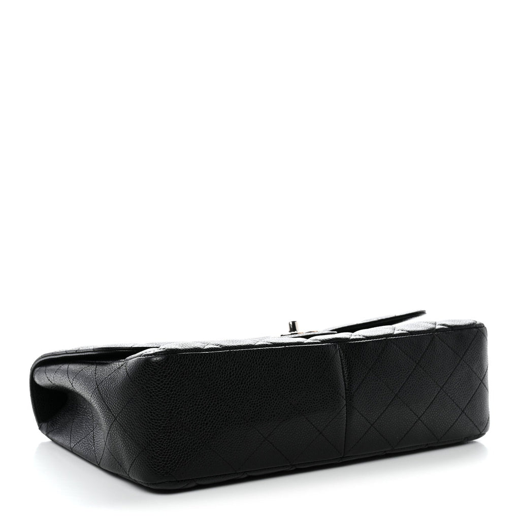 Chanel Caviar Quilted Jumbo Single Flap Black
