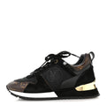 Louis Vuitton Suede Monogram Run Away Sneakers 36.5 Black